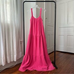 BB Dakota Steve Madden tiered & textured cotton maxi dress Small